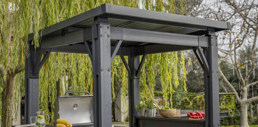 Outdoor Grill Gazebo 8x6.5 Rosewood Brown - Keter US