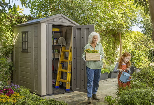 Factor 4x6 Storage Shed-Brown