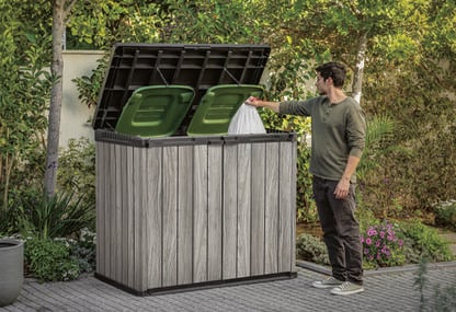 Signature 1150L Horizontal Storage Shed - Storm Grey.