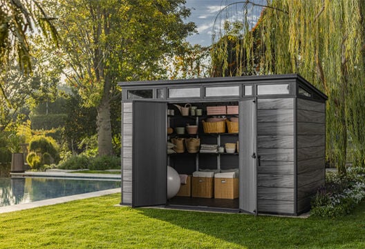 Signature Pent Shed 11x7ft - Storm Grey