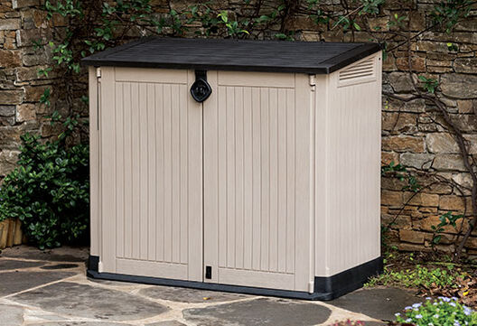 Cobertizo de exterior SIO Midi - 130x74x110 cm y 880L - Marrón