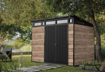Signature Pine Brown Storage Shed - 9x7 Shed - Keter US