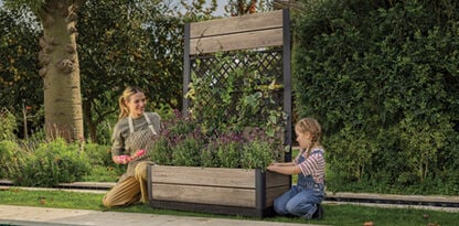 Tulip Screen Planter - Ashwood Brown