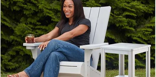 Modern White Outdoor Adirondack Chair - Keter US