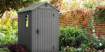 Caseta de exterior Darwin 4x6 125,8x184,5x205 y 2,2m2 - Gris