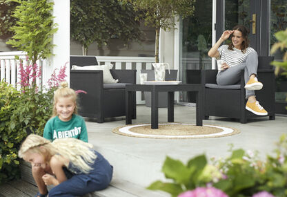 Emma 2 Seater Balcony Set - Graphite