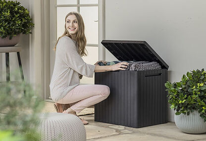 City Box Brown 30 Gallon Storage Deck Box - Keter US