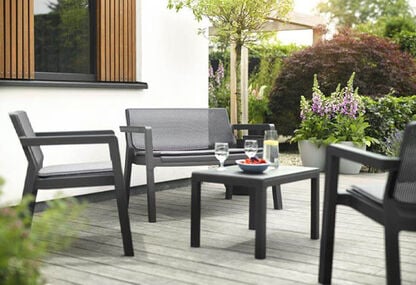 Emily 4 Seater Lounge Set - Graphite