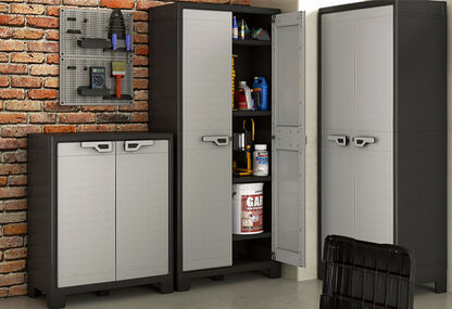 Titan Tall Cabinet - black-grey