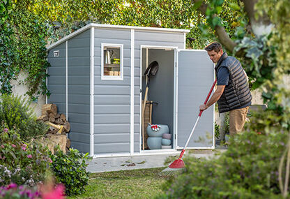 Caseta de exterior Manor Pent 6x6 - 183,5x185x200,6 cm y 3,1m2 - Gris 