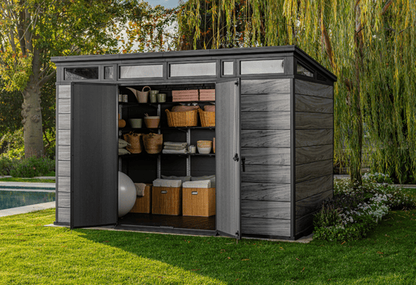 Gray Signature 11x7 Large Storage Shed - Keter US