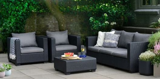 Salta Outdoor Lounge Chair - Graphite - Keter US