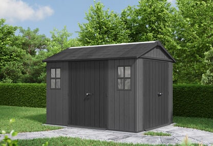 Newton Plus Dual Entry Shed 11x7.5ft - Grey