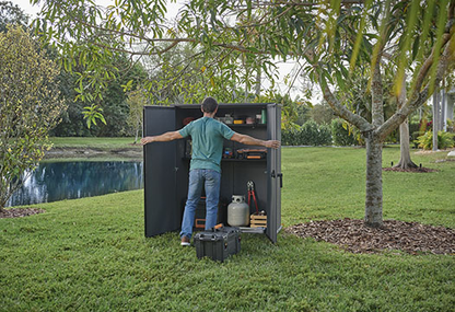 Cortina Alto Graphite Small Storage Shed - 4.6x2.4 Shed - Keter US