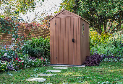 Caseta de exterior Darwin 4x6 125,8x184,5x205 y 2,2m2 - Marrón 