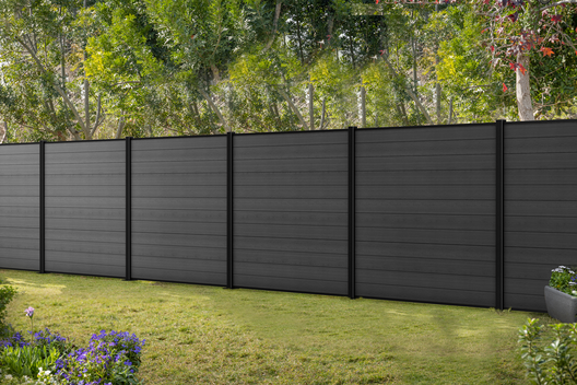 Clôture kit complet avec poteau 180cm à visser Gris Aspect Bois - Keter