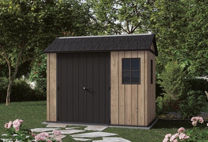 Signature Apex Shed 9x7.5ft - Ashwood Brown