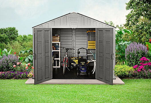 Stronghold Taupe Large Storage Shed - 10x8 Shed - Keter