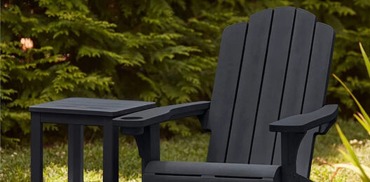 Kiawah Graphite Outdoor Adirondack Chair - Keter US