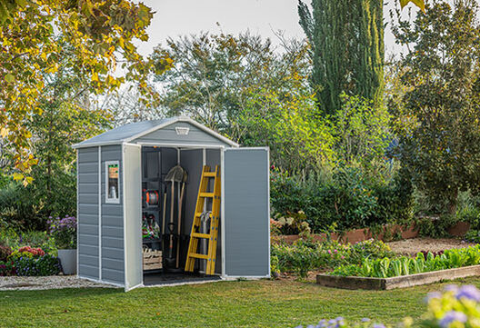 Manor Grey Large Storage Shed - 6x8 Shed - Keter
