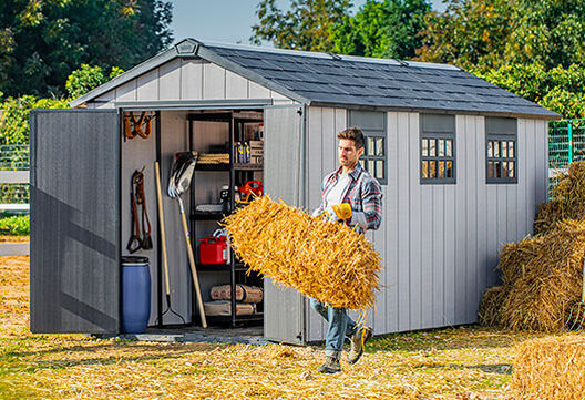 Oakland Shed 7.5x15ft-Grey