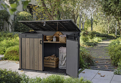 Walnut Horizontal Small Storage Shed - 6x3.5 Shed - Keter US