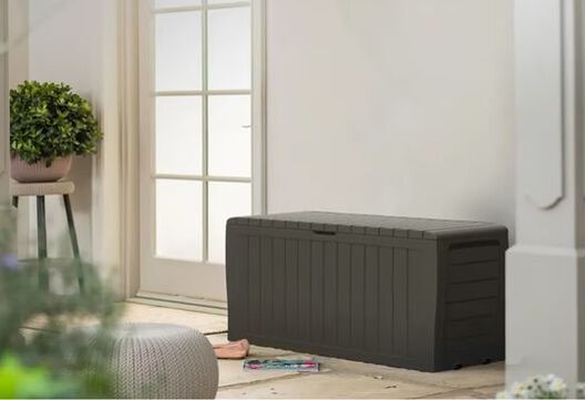 71 Gallon Storage Marvel Deck Box Taupe - Keter US