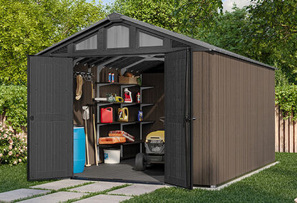 Stronghold 10x15ft Shed - Brown