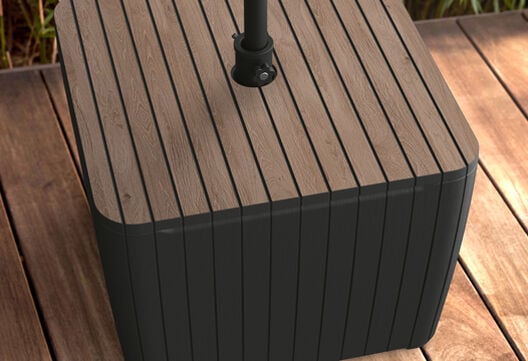 Signature Luzon Parasol Table - Ashwood Brown