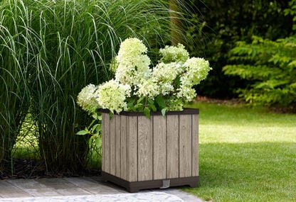 Signature Square Planter  - Ashwood Brown