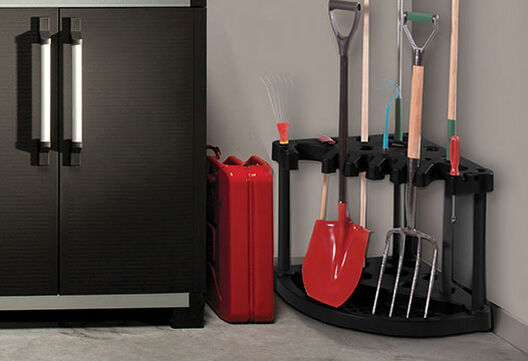 Black Corner Tool Rack for Sheds & Garage - Keter US
