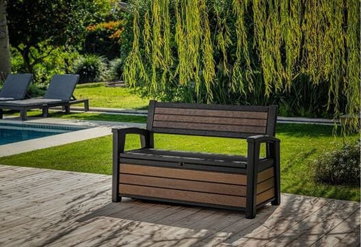 Outdoor Storage Bench 60 Gallon Storage - Keter US