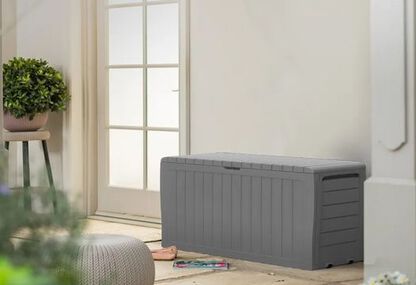 71 Gallon Storage Marvel Deck Box Gray - Keter US