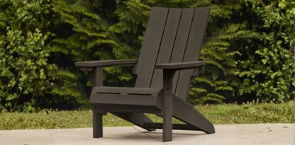 Modern Adirondack Chair With Cup Holder Brown - Keter US