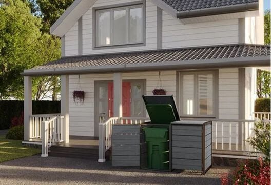 Hide Away 2 x 96 Gal. Trash Can Storage Shed - Keter US