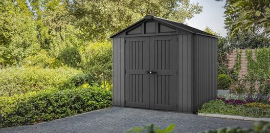 Stronghold Gray Large Storage Shed - 8x6 Shed - Keter US