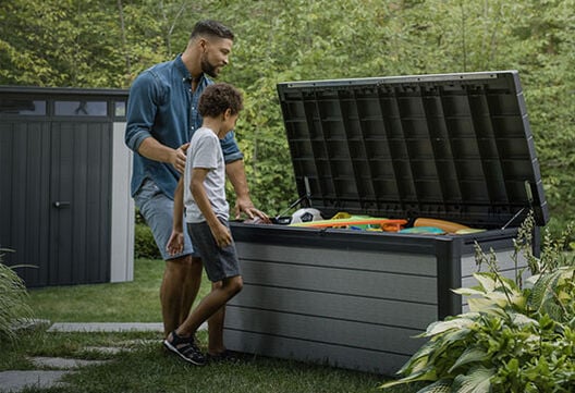 150 Gallon Deck Box Gray Storage Box - Keter US