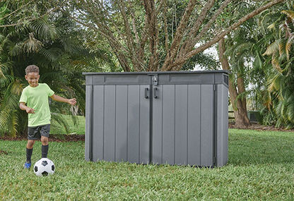 Cortina Mega Graphite Small Storage Shed - 6x3.5 Shed - Keter US