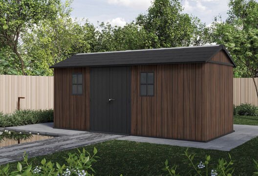 Signature Apex Shed 7.5x17ft - Rosewood