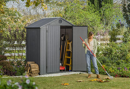 Darwin Graphite Small Storage Shed - 6x4 Shed - Keter US