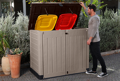Cobertizo de exterior SIO Pro - 146x82x123 cm y 1200L - Marrón