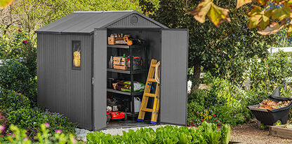 Caseta de exterior Darwin 6x8. 190x244x221. 4,5m2 - Gris