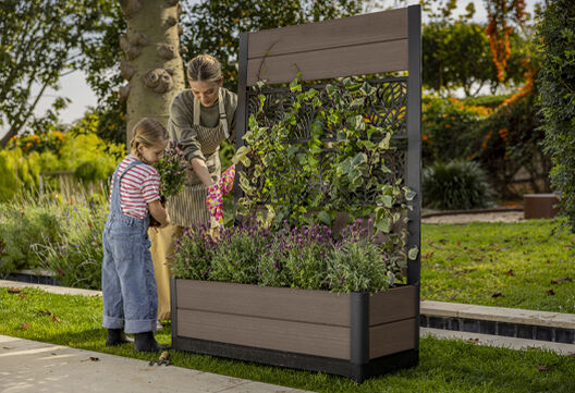 Tulip Leaf Screen Planter - Brown