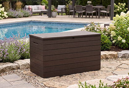 Astoria 150 Gallon Deck Box - Brown - Keter US