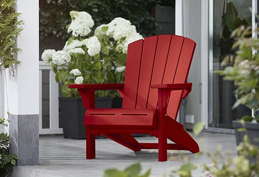 Troy Red Outdoor Adirondack Chair - Keter