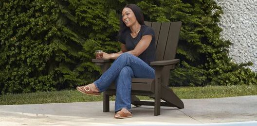 Modern Brown Outdoor Adirondack Chair - Keter US