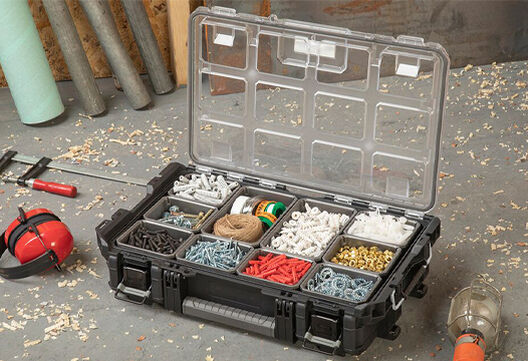 ROC Pro Gear Heavy Duty Clear Organiser - Graphite