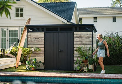 Signature Coastal Grey Large Storage Shed - 11x7 Shed - Keter US