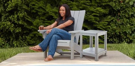 Modern Gray Outdoor Adirondack Chair - Keter US