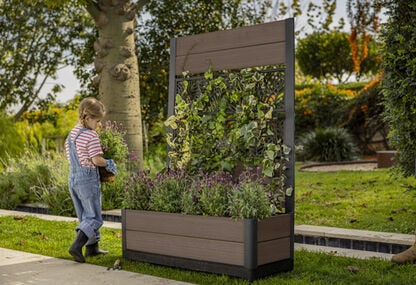 Tulip Leaf Screen Planter - Brown